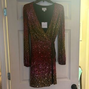 Cocktail sequin dress, sz 6 NWT